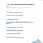 Checkliste: Gute Arbeitsblätter gestalten