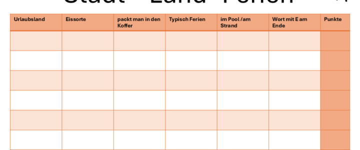 Stadt-Land-Ferien – Vorlage Spiel Vertretungsunterricht Stadt-Land-Ferien – Vorlage Spiel Vertretungsunterricht