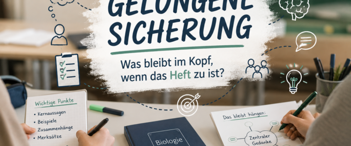 gelungene Sicherung – Was bleibt im Kopf, wenn das Heft zu ist? gelungene Sicherung – Was bleibt im Kopf, wenn das Heft zu ist?